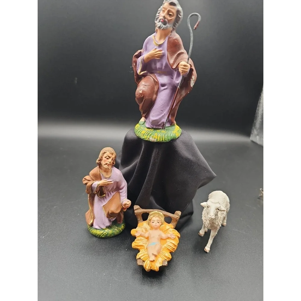 Vintage Italian nativity figures SET 4. AA